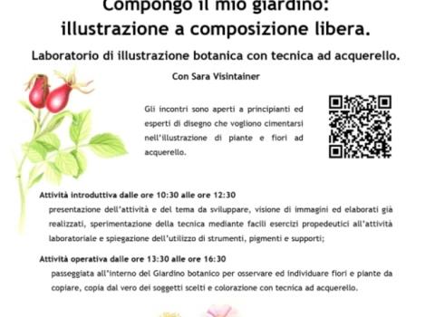 Compongo il mio giardino: illustrazione a composizione libera.