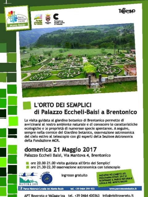 Alla scoperta dell'Orto dei Semplici di Palazzo Baisi, tra natura e astronomia