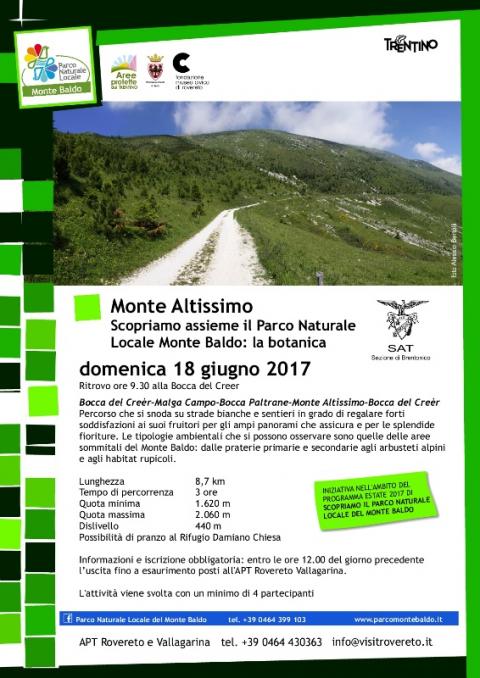 Monte Altissimo, scopriamo insieme il Parco Naturale Locale del Monte Baldo: la botanica