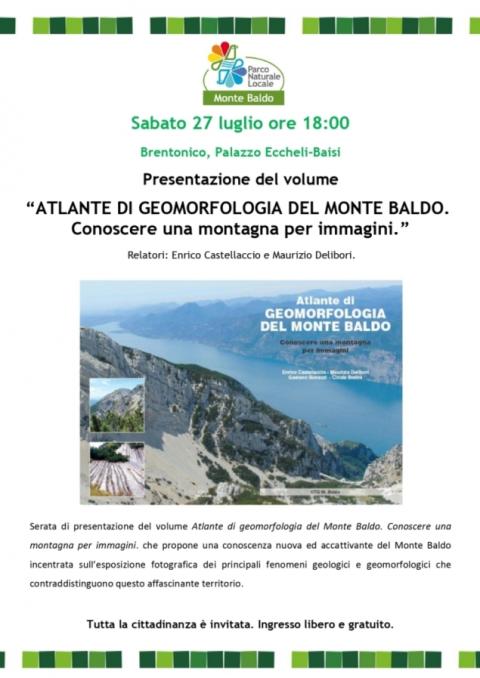 Presentazione del volume "Atlante di geomorfologia del Monte Baldo. Conoscere una montagna per immagini."